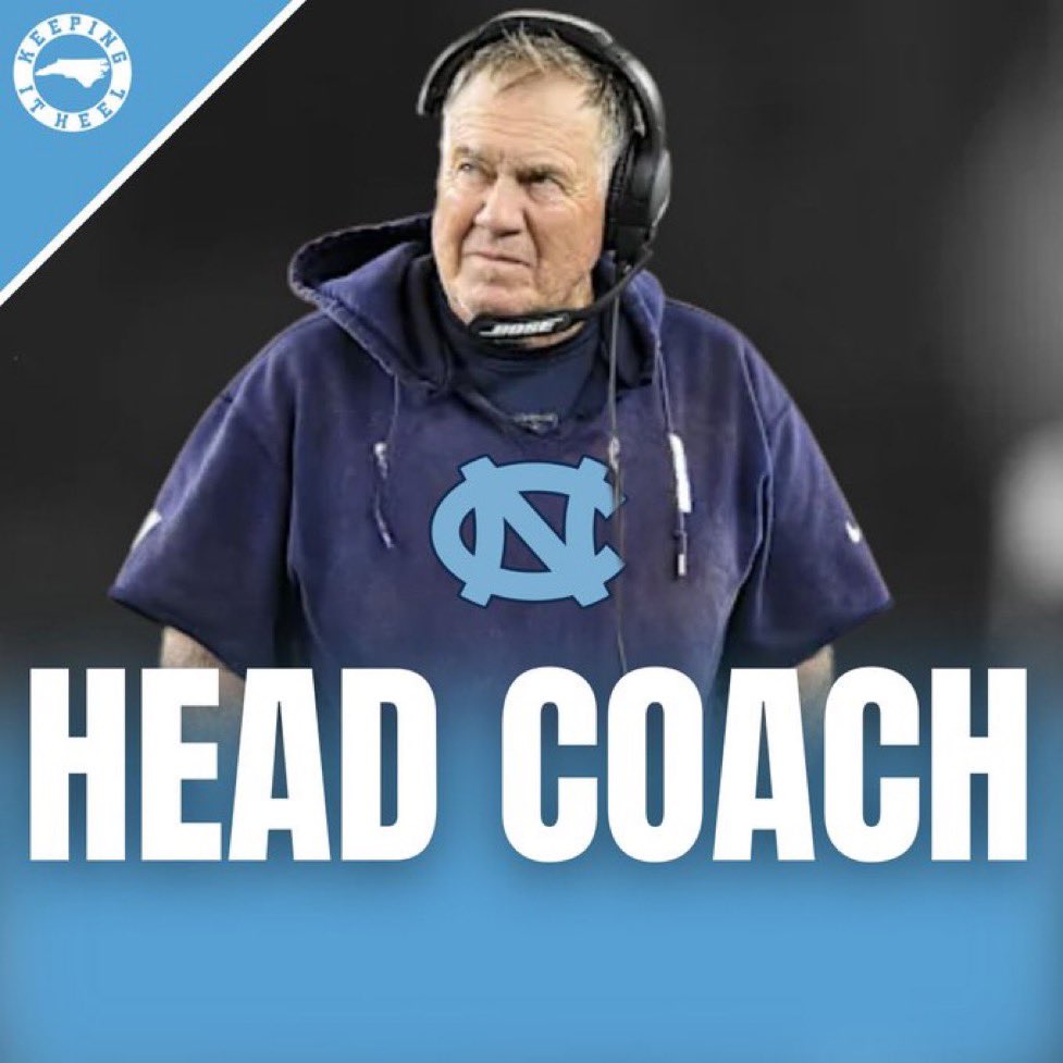 OFFICIAL: 

Bill Belichick is now the head coach of North Carolina football.  

WOW.  👀🔥