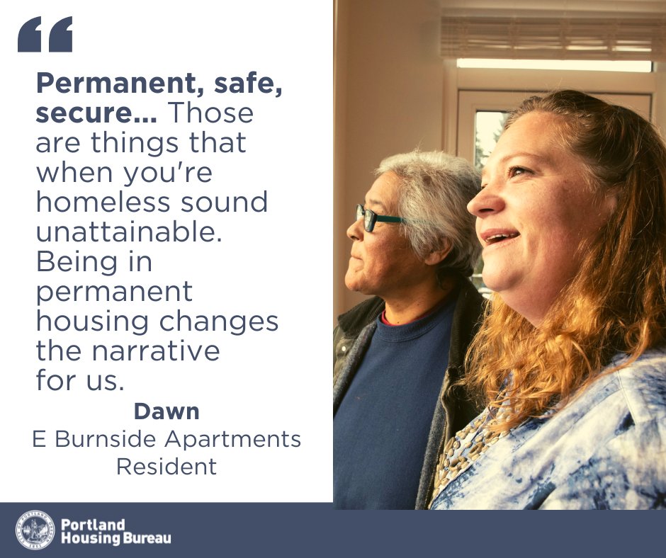 Affordable housing changes lives. Residents like Dawn, who lives at the Portland Housing Bond-funded East Burnside Apartments, use their newfound security and stability to change their life stories. 

Learn more about PHB: portland.gov/phb