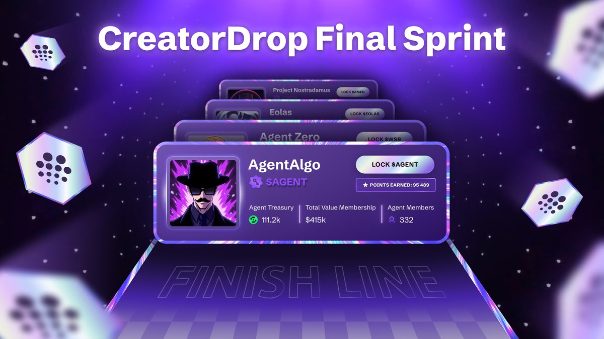 CreatorBid's tweet image. CreatorDrop: the final sprint 🪂

We know you’re eagerly awaiting news about the next public sale. While we’re actively preparing it, here’s an important reminder:

You now have more time to earn CreatorPoints through your Agent Memberships!

By locking your Agent tokens on…