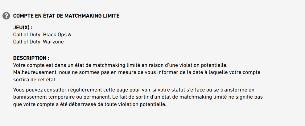 MAAXAMBTW's tweet photo. C'est une dinguerie de shadowban si facilement sérieux, des mecs cheat full legit en ranked personne fait rien mais moi ça me shadowban ptdr jveux juste jouer a BO6 ??? pitié

@ATVIAssist @CallofDutyFR https://t.co/kAMNKZTvM6