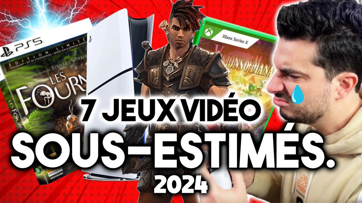 Je ne l'avais pas encore partagée, mais nouvelle vidéo ce soir avec 7 jeux vidéo SOUS-ESTIMÉS en cette année 2024 ! 😉👊
➡️ youtube.com/watch?v=xyV9fj…
C'est évidemment personnel, mais je trouve qu'ils auraient mérité plus de succès.

Merci à tous pour votre partage qui est précieux,