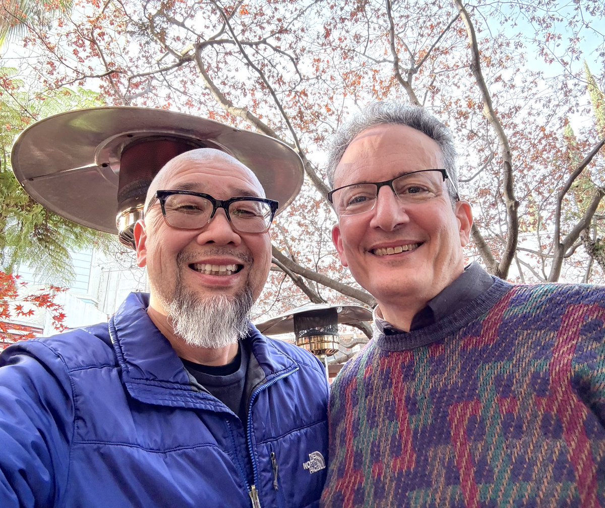 FACCC's tweet photo. Great minds over lunch! 🍴FACCC Past Executive Director Jonathan Lightman and current Executive Director Phil Hu catching up and sharing insights. #FACCC https://t.co/7LWihsDyh2