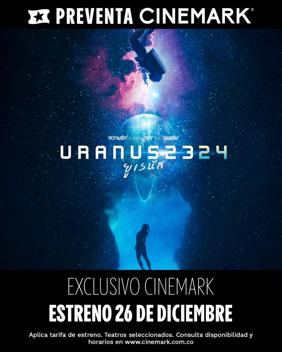 ¡YA ABRIMOS PREVENTA! 😍😍😍

Compra ya tus boletas para ver #Uranus2324 🚀 este 26 de diciembre SOLO en Cinemark, adquiérelas antes que se agoten en bit.ly/Compra_en_Cine… 💻