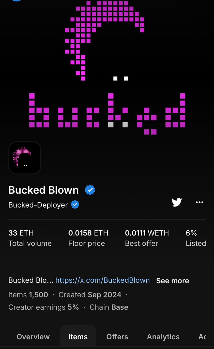 Chris_Either's tweet photo. I’m bullish AF with the majority of my NFT. My Aim is thug! One of my am bullish is @BuckedBlown by: @endrythi and @Maximill15 . Floor look #baseAF
NFA https://t.co/o7M3UCVhbM