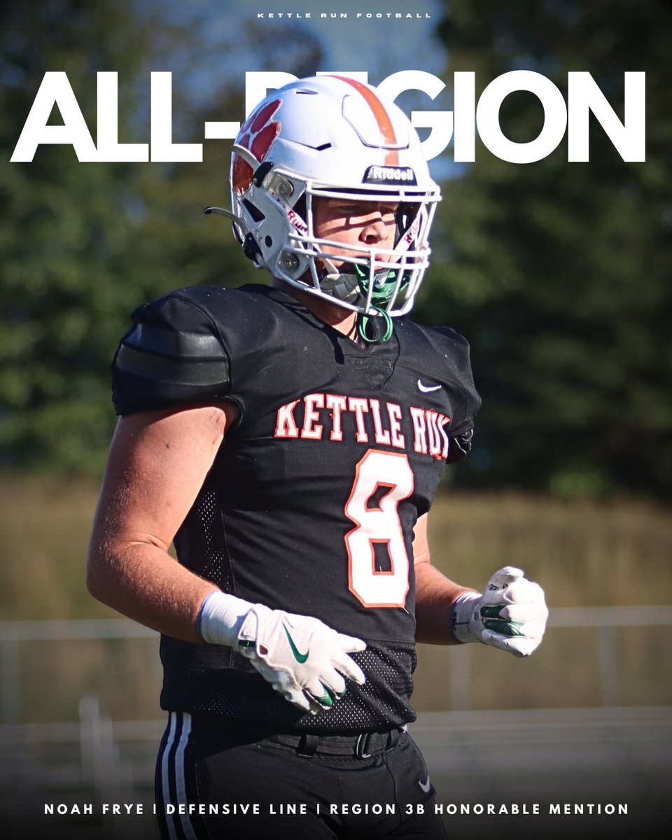 KettleRunFB's tweet photo. Congrats to Noah Frye for his selection as an Honorable Mention All-Region DL. 

#RollCougs
#FindAWay https://t.co/mwRxlJUeSB