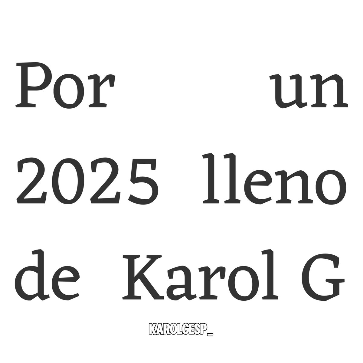 karolgesp_'s tweet photo. Mi deseo para 2025 🎁💞 https://t.co/GBo2BzStQ2