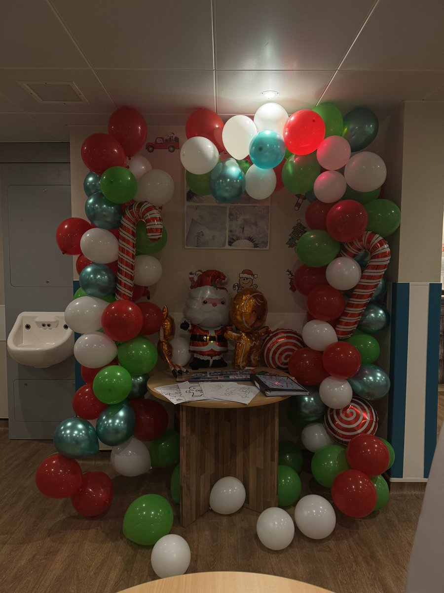 RMNMelita's tweet photo. Christmas has come on Bridford Ward - balloon arch completed by our ladies 🎄🎅🏼🎈@GlenbourneUnit @livewellsw @Safewards #safewards https://t.co/tF264c6OPC