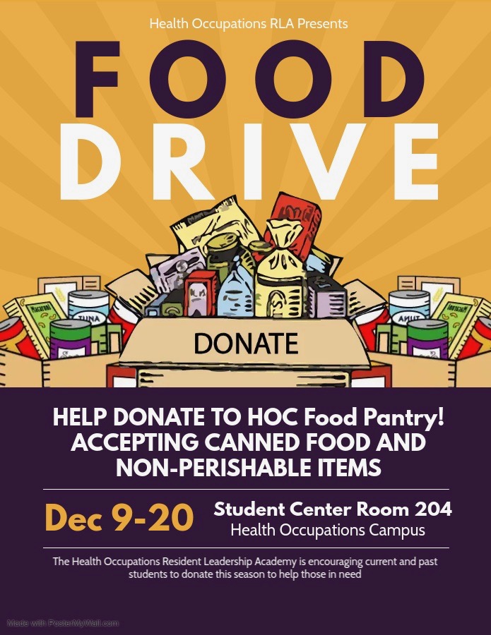 The Resident Leadership Academy is leading the way in donating to our #HOC food pantry! Donate any canned food and non-perishable items. Our students directly benefit from your donations. 

📣We hear some teachers are offering extra credit to students who donate 🥹👏🏼