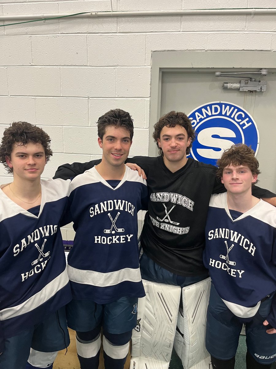 SandwichHockey's tweet photo. 🚨Captaincy Alert🚨

Extremely proud to finally announce the letter wearers for the 2024/2025 Blue Knights.  Little letters, big responsibility.  

C-Ty Creighton Jr F
A-Quinn Johnston Sr G
A-Reece MacKinnon Jr F
A-Jack Hughes Jr F

@Swich_Athletics @100_sandwich 
@MassHSHockey https://t.co/vxLuLIc6mk