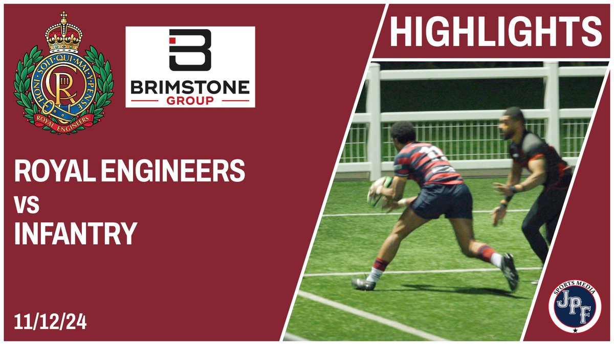jpfsportsmedia's tweet photo. Highlights from this evening's @armyrugbyunion Corps game between @sapperrugby &amp; @InfantryRugby are now available - a close contest in Harpenden:

https://t.co/M2F0kCkQWx

#Sappers #Rugby https://t.co/uPX1JbsVrs
