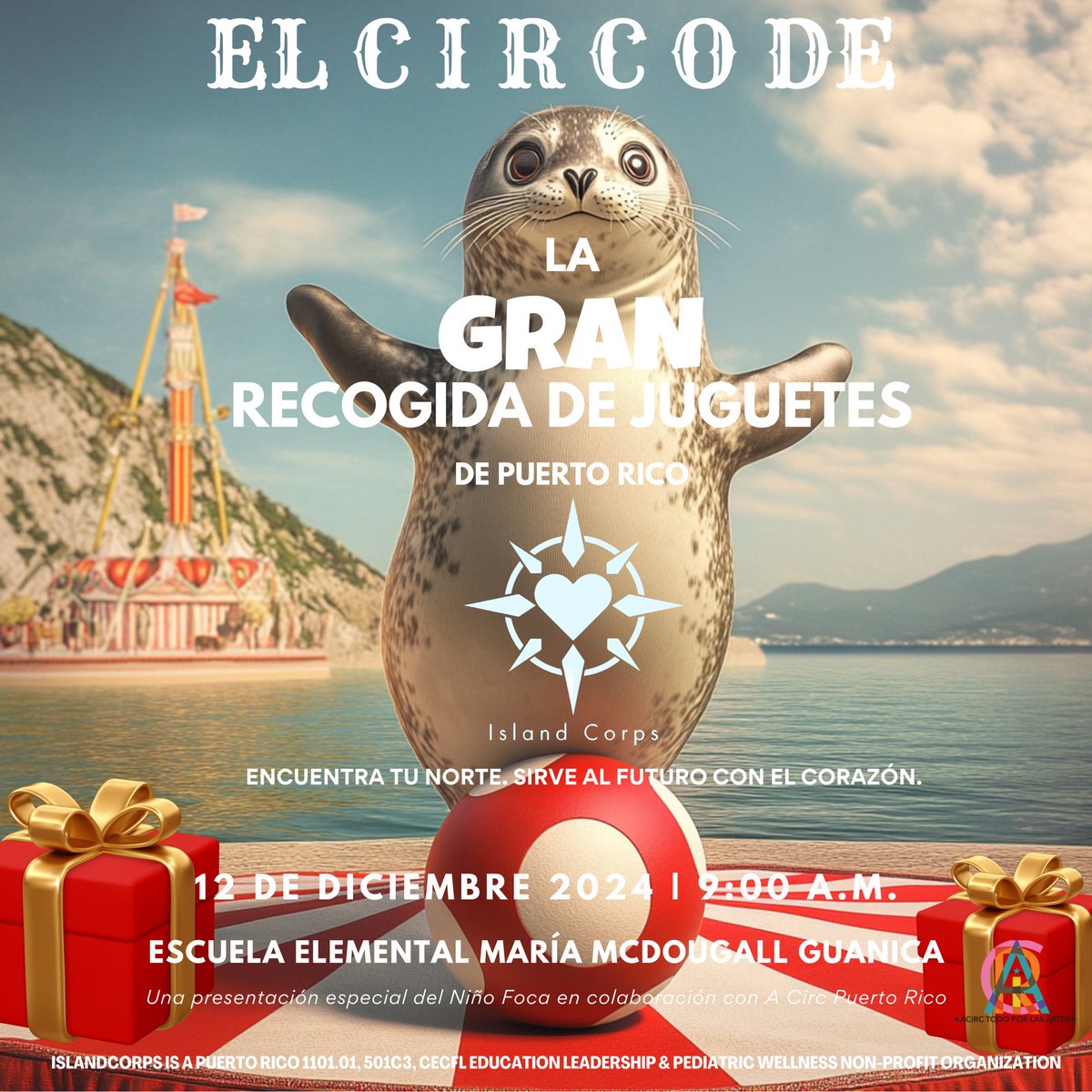 IslandCorps's tweet photo. IslandCorps’ 4th Annual BIG Toy Drive arrives tomorrow with the Christmas Circus happening at Maria McDougall Elementary School in #Guanica, #PuertoRico. We are SO excited to celebrate the holidays with this amazing school community! Don’t miss out on our Instagram @islandcorps. https://t.co/Kqrc3Hju25