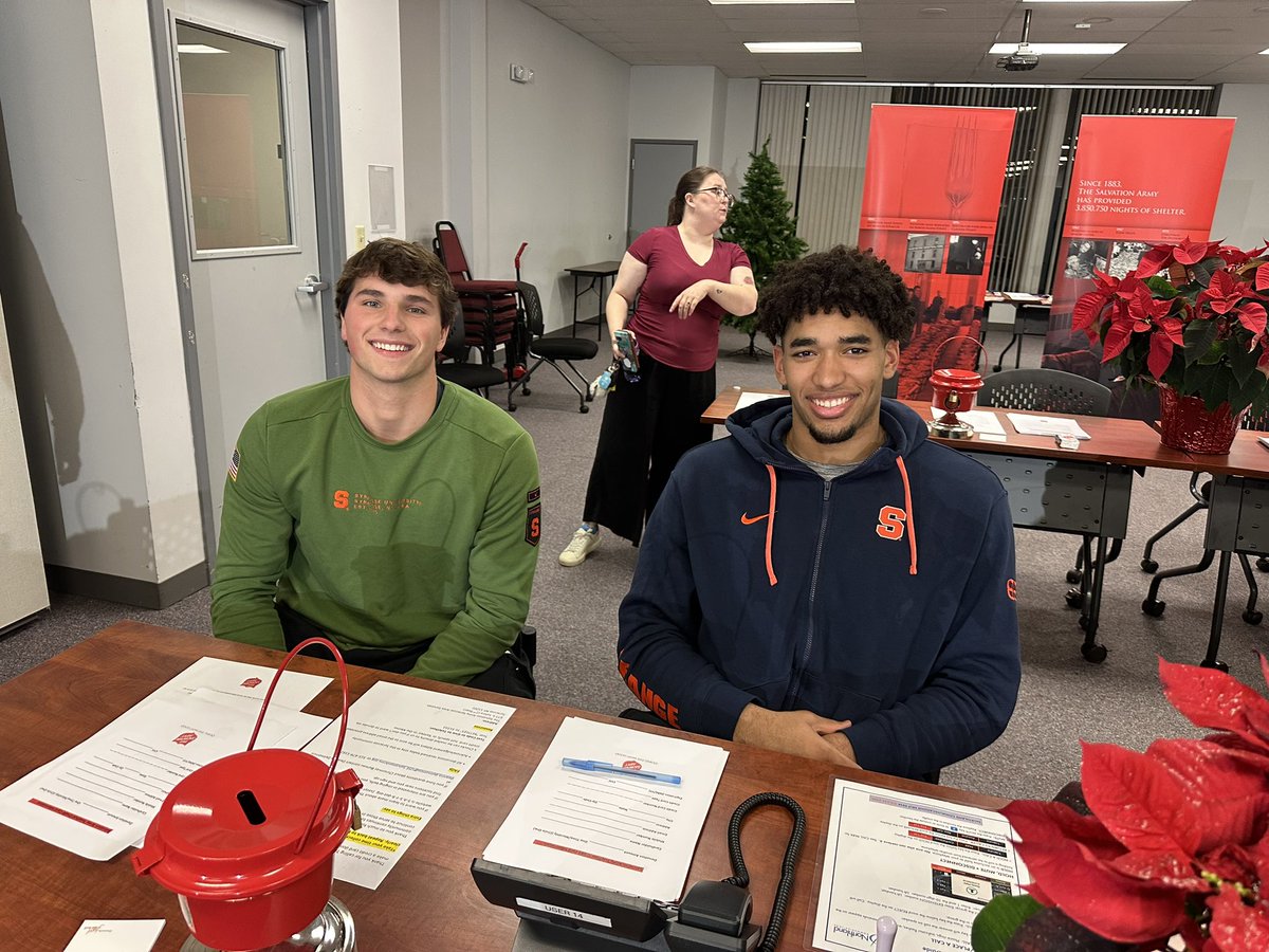 Megan Coleman (@megsnewsflash) on Twitter photo These guys are as good as it gets when it comes to giving back to their community.
Proud to partner with <a href="/CuseFootball/">Syracuse Football</a> as we support <a href="/SalArmySyr/">Salvation Army Syr</a> and families in need this holiday season.
Call (315) 671-0000 to donate and matched by the Pomeroy Foundation.
<a href="/CNYCentral/">CNY Central</a> These guys are as good as it gets when it comes to giving back to their community.
Proud to partner with <a href="/CuseFootball/">Syracuse Football</a> as we support <a href="/SalArmySyr/">Salvation Army Syr</a> and families in need this holiday season.
Call (315) 671-0000 to donate and matched by the Pomeroy Foundation.
<a href="/CNYCentral/">CNY Central</a>