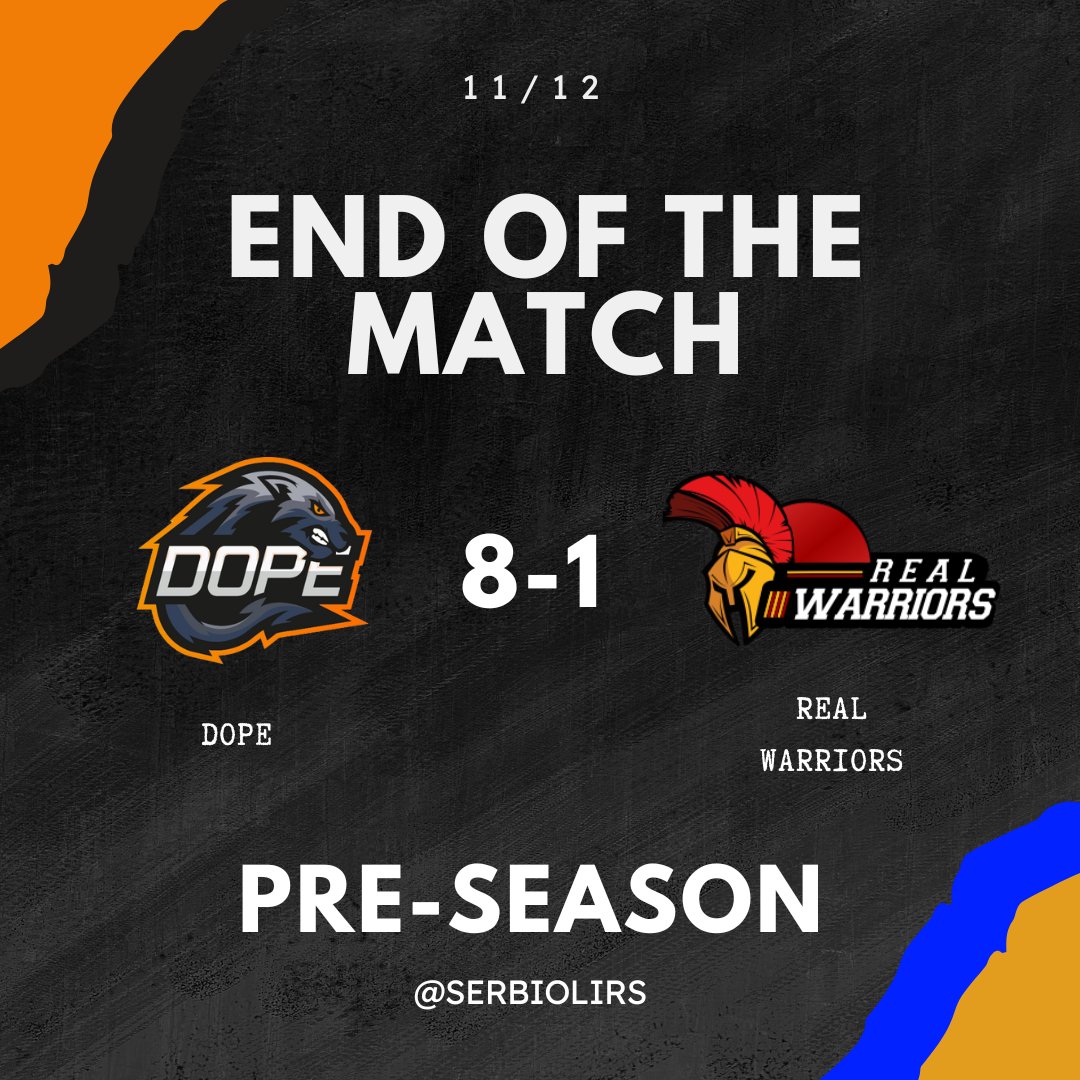 SerbioLIRS's tweet photo. #LiRS #HaxBall #PreSeason

DOPE derrota Real Warriors por 8 a 1. Uma partida espetacular de Meret resolve o último jogo da rodada 1-2 do S8. 🇵🇹 https://t.co/rGSzYgzdV9