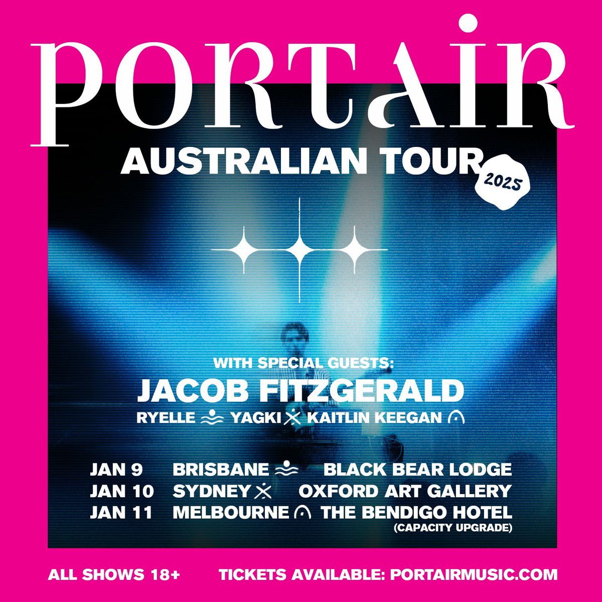 Melb sold out so we upgraded venue!! Also - I'm thrilled to announce the amazing artists who will be joining me next month! Jacob Fitzgerald will join me on all 3 shows with Ryelle in Brissy, Yagki in Sydney and Kaitlin Keegan in Melbourne! Tix from my bio. &lt;3