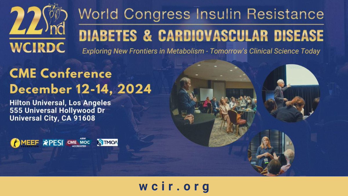 World Congress on IR, DM & CVD ๐ (@wcirdc) on Twitter photo ๐ The 22nd Annual WCIRDC starts TOMORROW at the Hilton Universal in Los Angeles. Make sure to check your email for important information regarding the event. 
Check out the amazing sessions in store at wcir.org/agenda
#WCIRDC2024 #22WCIRDC #CME #MedEd #MedicalEducation ๐ The 22nd Annual WCIRDC starts TOMORROW at the Hilton Universal in Los Angeles. Make sure to check your email for important information regarding the event. 
Check out the amazing sessions in store at wcir.org/agenda
#WCIRDC2024 #22WCIRDC #CME #MedEd #MedicalEducation