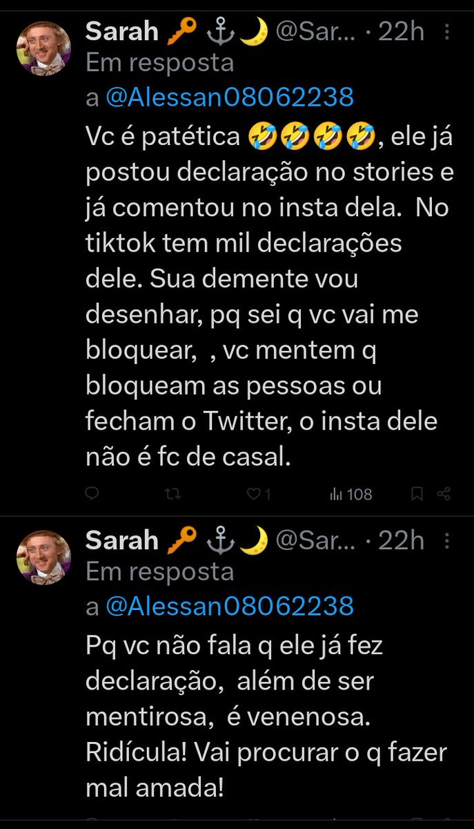 Alessan08062238's tweet photo. COMO A LAMBE SACO DE MACHO VEIO COMENTAR NA MINHA PUBLICAÇÃO ME DA O DIREITO DE FALAR, PATÉTICA E RIDÍCULA É VOCÊ, TODAS AS DECLARAÇÕES DELE FORAM FORÇADA, MINHA OPINIÃO, SUA PROTETORA DE MACHO NO MEU X POSTO O QUE QUISER E NÃO SOU COVARDE DE BLOQUEAR NINGUÉM, DIFERENTE DE VOCÊ😜 https://t.co/a314fVaodu