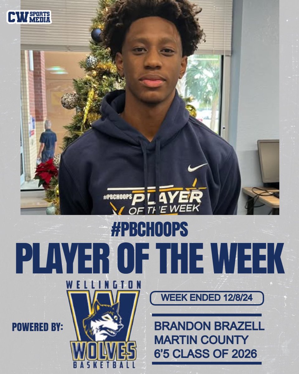 PBCBBallForum's tweet image. #PBCHOOPS BOYS Player of the Week Ended 12/8/24 - Brandon Brazell @donwallenarena 

Powered by The Wellington Wolves #PBCHOOPSPOTW @wellywolves

🔗 pbchoops.com/post/pbchoops-…
