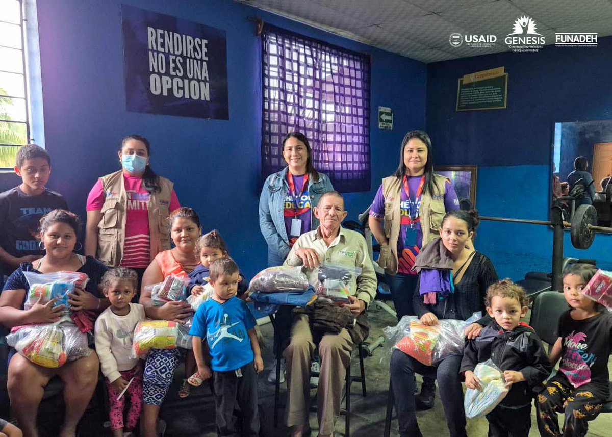 Como respuesta a las tormentas que han impactado nuestro país, hemos entregado ayuda humanitaria a más de 80 familias, con víveres y kits de higiene, además de prendas de vestir, gracias al apoyo de UNFPA. También, se llevaron a cabo talleres de sensibilización sobre resiliencia.