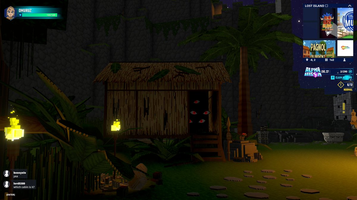 dmuruzor1's tweet photo. Found a spooky Wood Cabin with Scary Eyes on Lost Island in @TheSandboxGame. Who dares to knock on the door? 🏚️👀 @Box3app https://t.co/KoKa6NPiYs #TheSandbox #AlphaSeason4 #AS4SocialChallenge https://t.co/wEArQgMQ6u