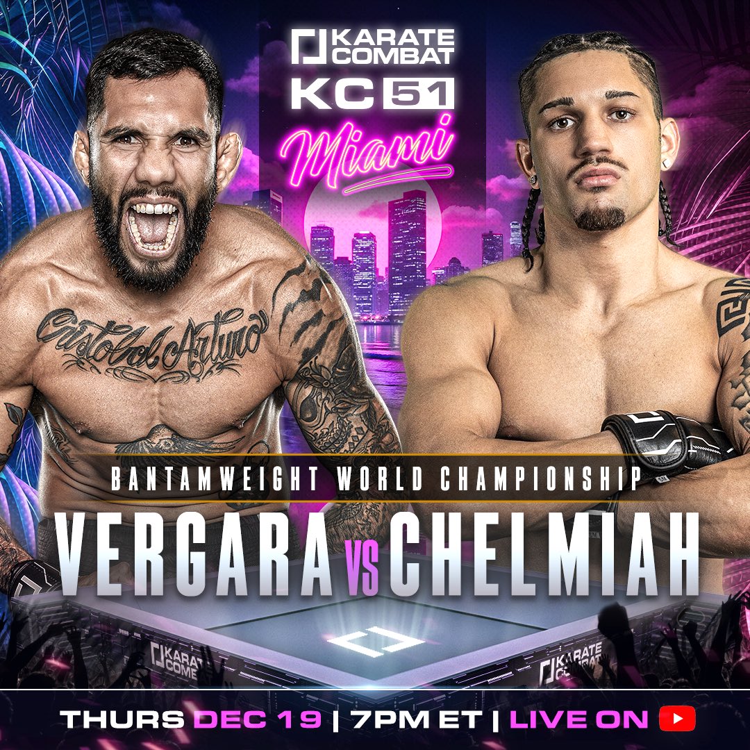 1 week out from my next fight on @karatecombat for the Bantamweight World Title. 

•10th Professional Fight
•4th Main Event on @karatecombat

🥋 Karate Combat 51
📍 Airport Hangar, Fort Lauderdale Executive Airport, Florida 🇺🇸
🗓️ Thursday, December 19