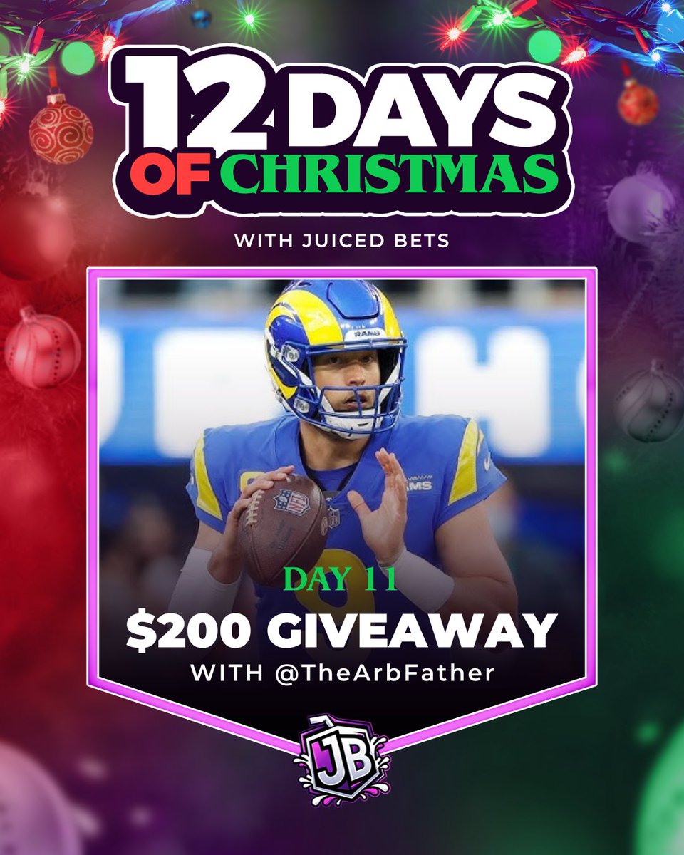 🎁 12 DAYS OF CHRISTMAS - DAY 11 🎁

$100 to two lucky winners! 🎅

RT +❤️+ follow <a href="/TheArbFather/">THEARBFATHER</a> @OxJuiced to enter 🤝