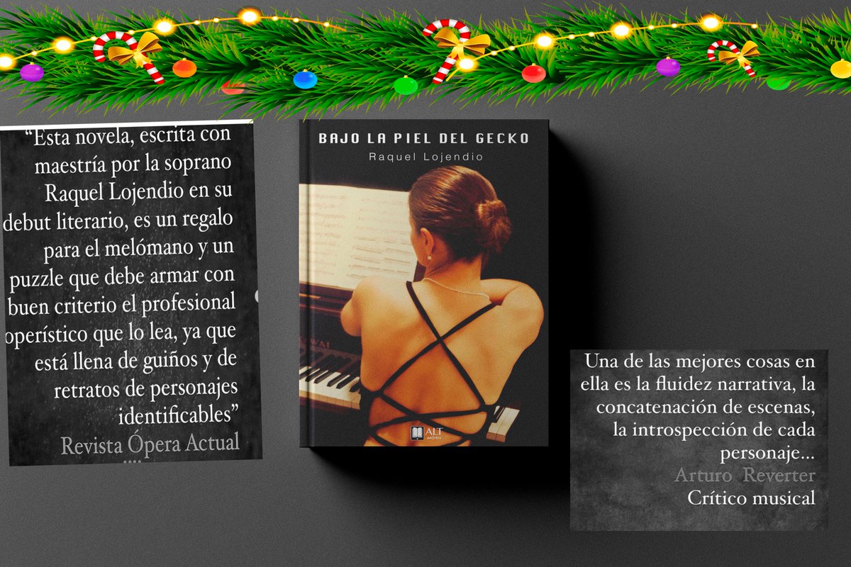 😍Raquel Lojendio sigue cosechando elogios por su gran novela #BajolapieldelGecko sobre los entresijos del mundo de la ópera.
Estas navidades en tu librería de confinaza
+info: altautores.com/editorial/bajo….
#librosrecomendados #navidad