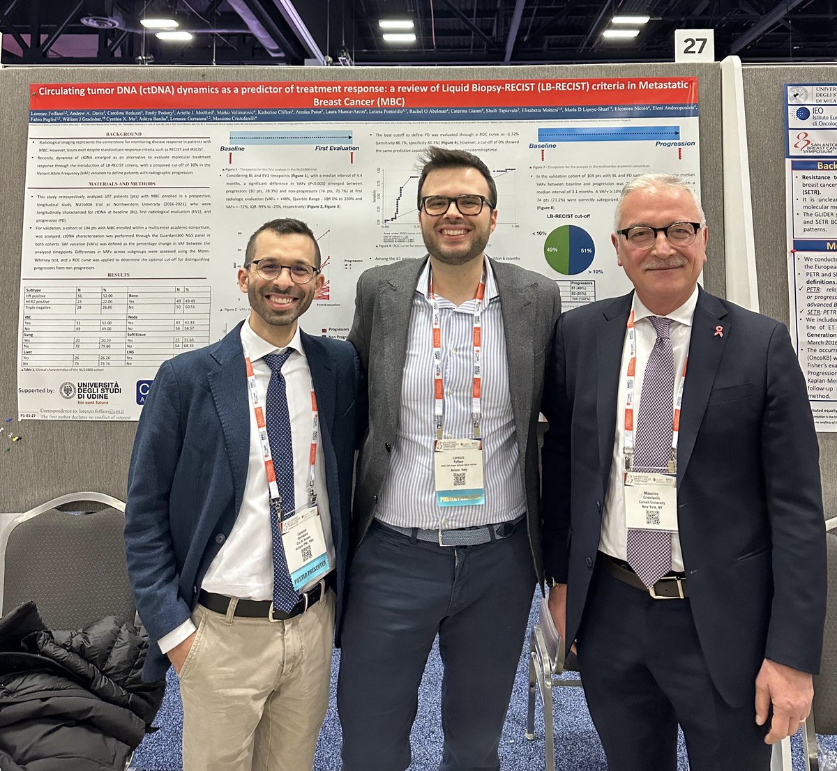 LiquidBioGroup's tweet image. Intriguing data presented by @lfoffano97 at the #SABCS24 poster session on how #ctDNA can be leveraged to enhance disease monitoring in metastatic #BreastCancer. 

Paving the way to a new #liquidbiopsy informed RECIST 

@CtcLaboratory #PrecisionMedicine #bcsm