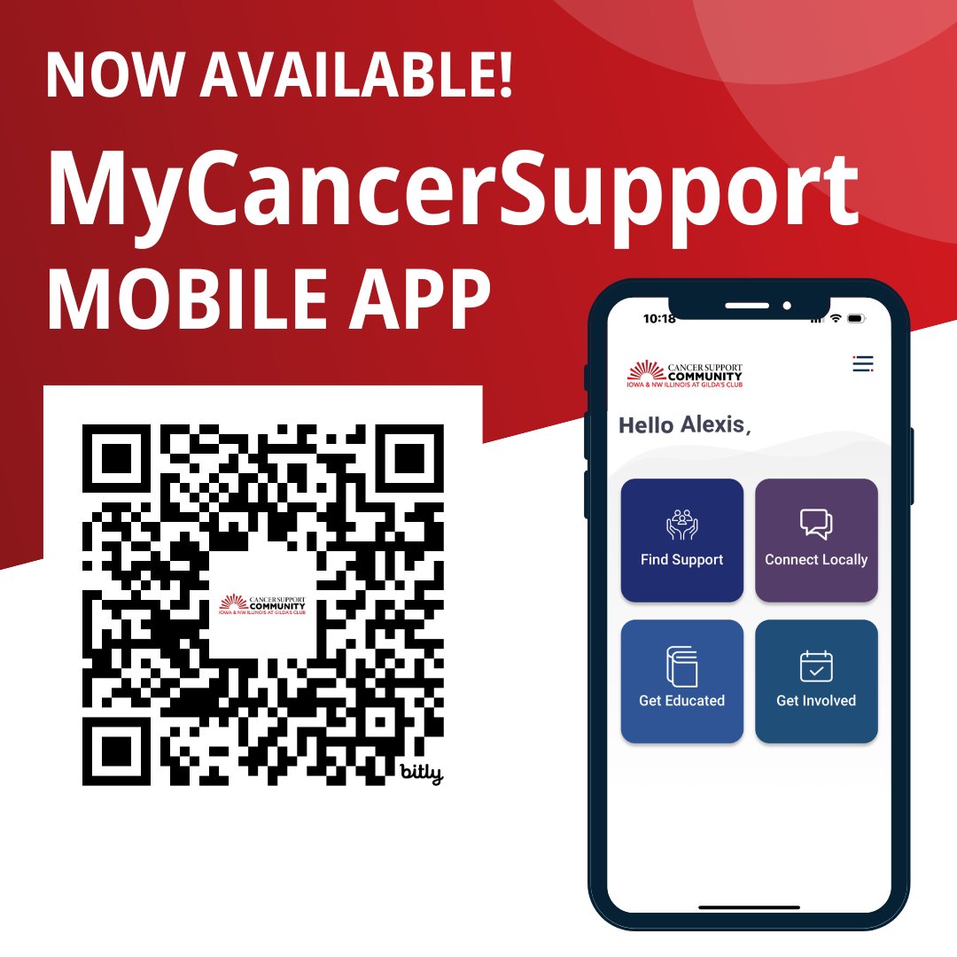 CSCIAIL's tweet image. 𝐖𝐞 𝐨𝐟𝐟𝐢𝐜𝐢𝐚𝐥𝐥𝐲 𝐡𝐚𝐯𝐞 𝐚𝐧 𝐚𝐩𝐩!
We are thrilled to announce the launch of the MyCancerSupport app. This new tool provides access to local programs and national resources with just one click, regardless of where you may be.
Download today
bit.ly/mycancersuppor…