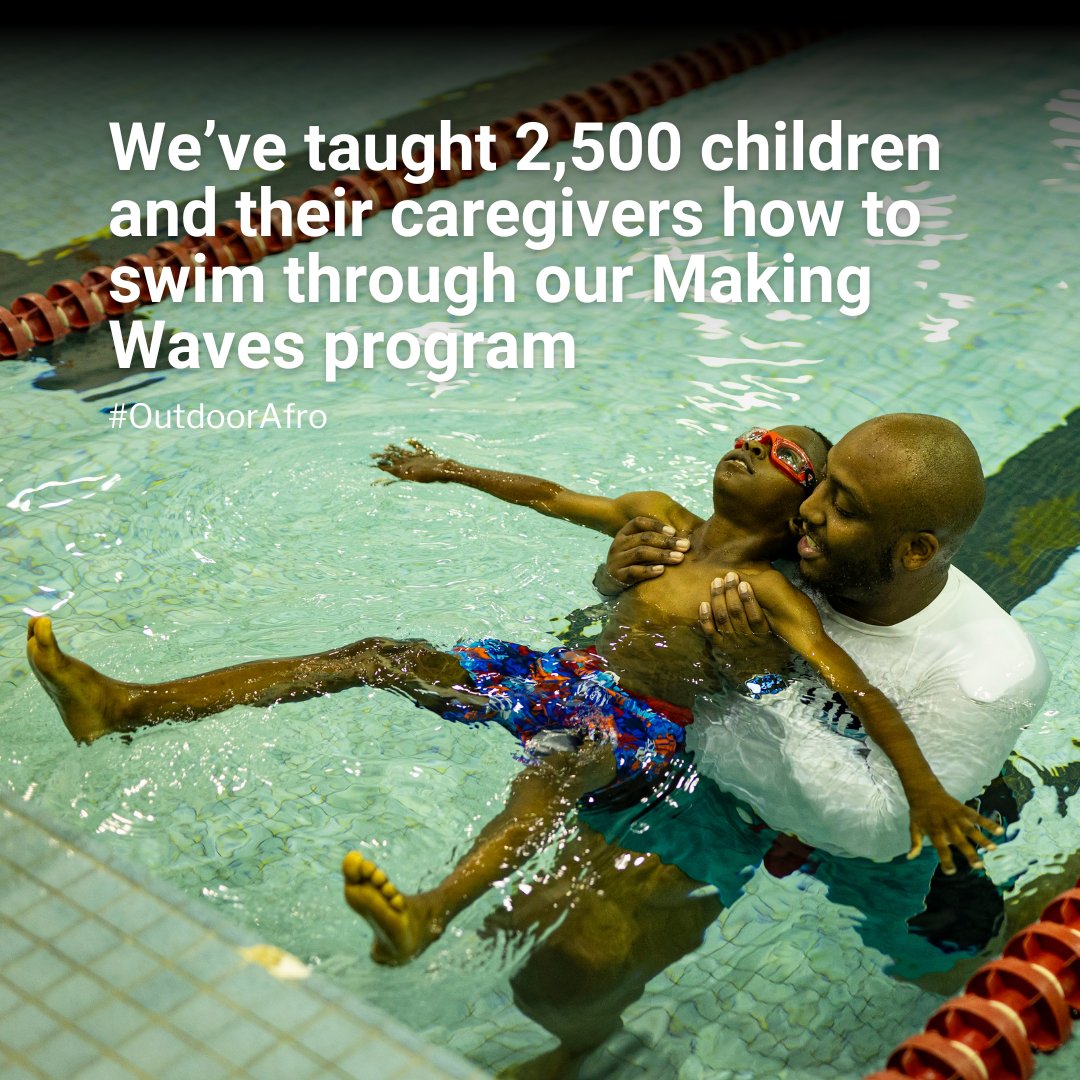 OutdoorAfro's tweet image. Too many Black children don’t know how to swim. Outdoor Afro’s #MakingWaves program is changing that—building confidence, joy, and life-saving skills.

Help us teach 500 kids to swim by Dec 31. Donate today: bit.ly/4fgN82f