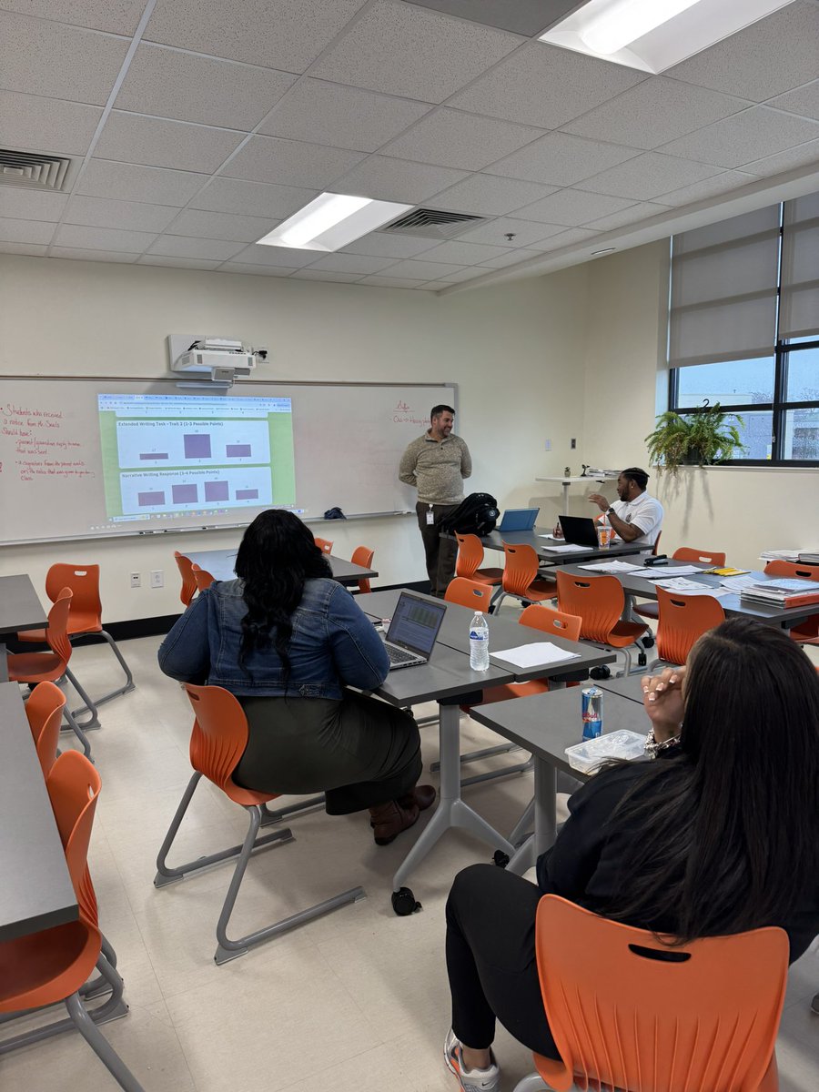 'Tis the season for data analysis! 🎯 Huge thanks to our Assessment Program Specialist, Andrew Simmons, for guiding our ELA PLC in analyzing Write Score exam data to shape future writing instruction. Together, we’re empowering teachers and fueling student success!