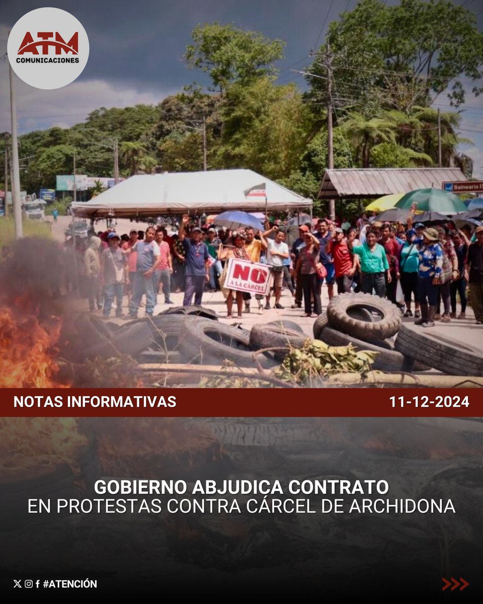 ATMNoticiasEc's tweet photo. 🚨#Resistencia | Gobierno adjudica contrato para la cárcel de Archidona en plena ola de protestas.

ℹ️ Lee los detalles aquí👇
https://t.co/m6WLiMPBXD https://t.co/sEcyh6rMRi