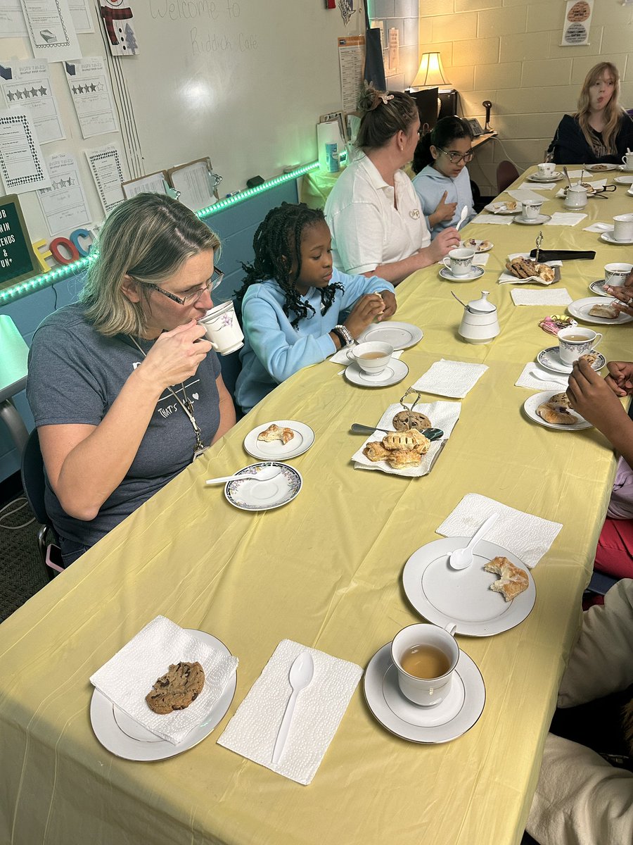 RiddickRobbin's tweet image. Some of my girls hosted a favorite staff member for tea!  They did so well! 
[ ] Practiced effective communication and active listening while building friendships. Cheers to these amazing students!

#SchoolCounselor #EmpowerGirls #MsRobbinsNest #CounselingMatters #GrowthMindset