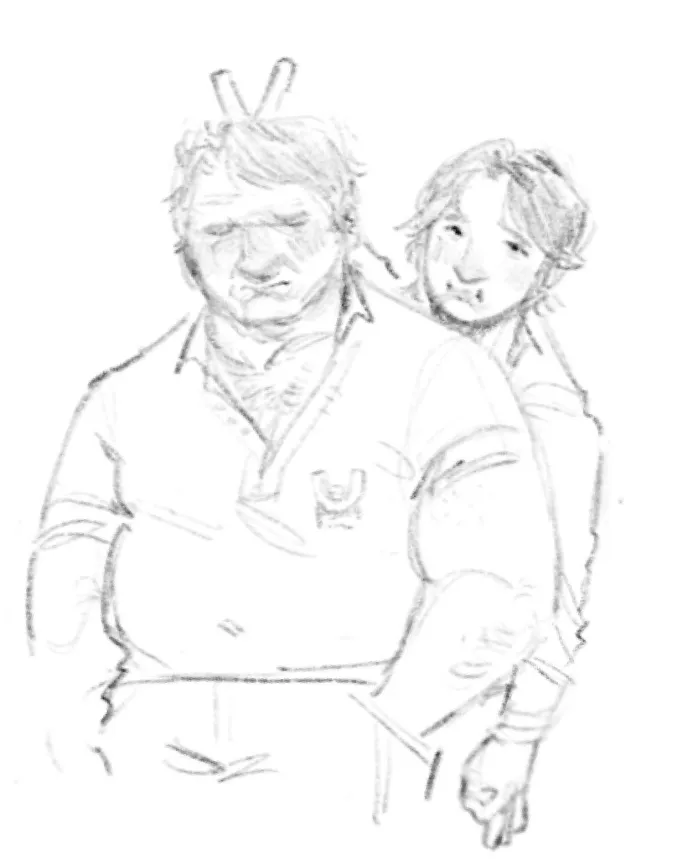 Yommmmss's tweet image. average daisuke pose #mouthwashing #art