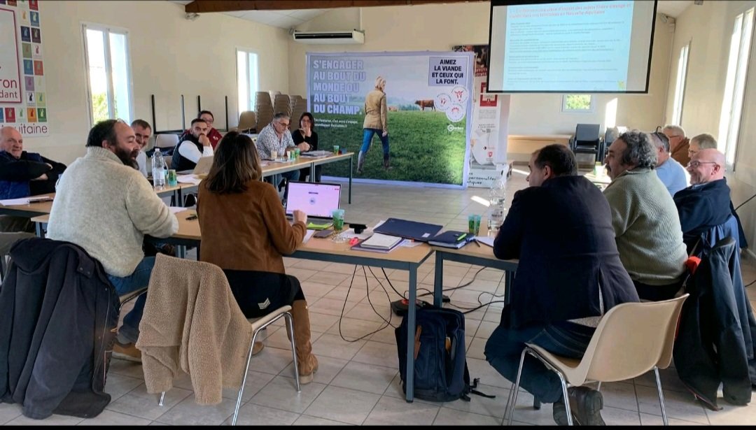 marques_fx33's tweet image. Présent au dernier Conseil d'Administration d'@Interbev_NA de l'année. Merci à tous les acteurs engagés pour notre filière ! Continuons à valoriser l'élevage et les productions locales. #Interbev #NouvelleAquitaine #FilièreElevage