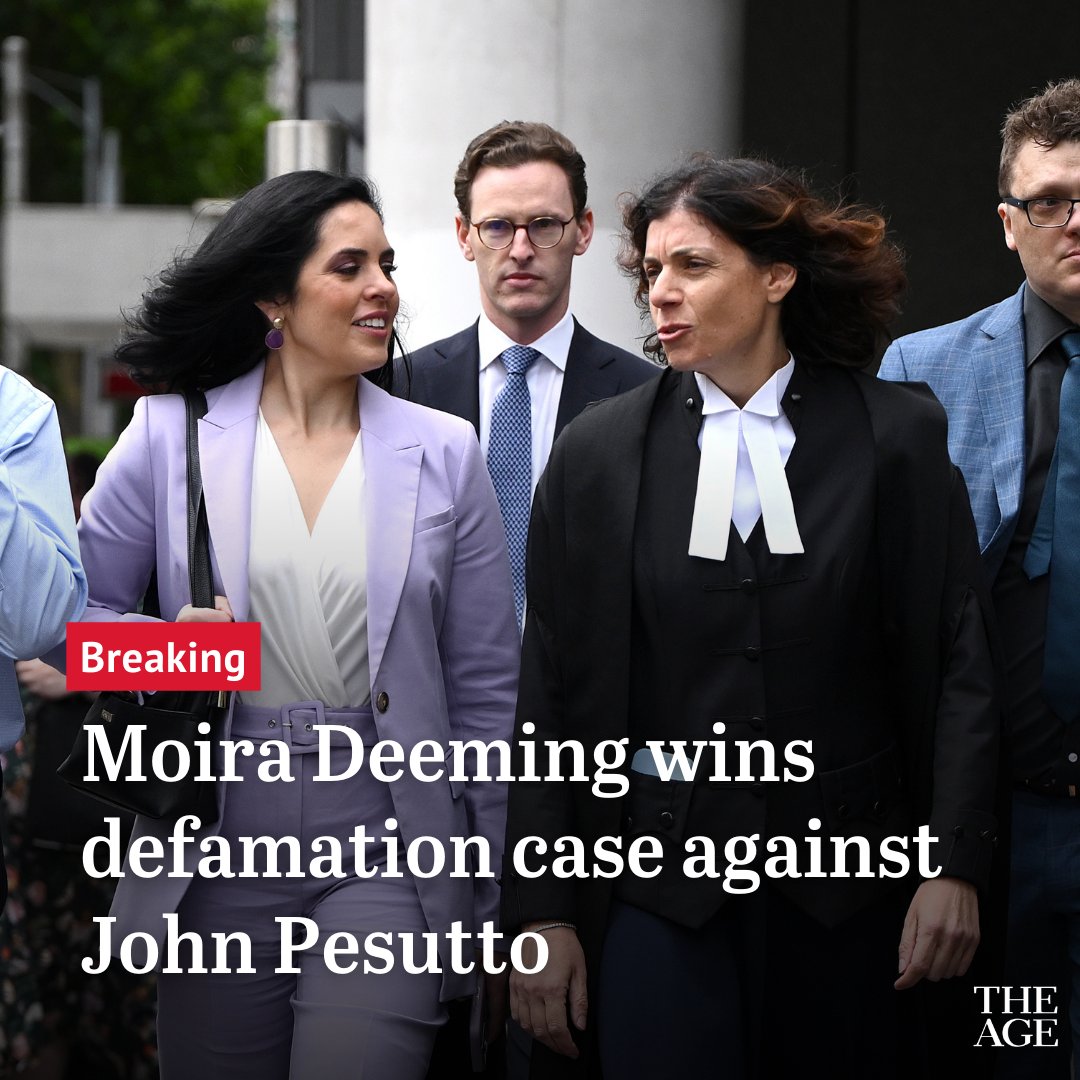 Breaking: Ousted Liberal MP Moira Deeming has won her high-profile defamation case against Opposition Leader John Pesutto.

theage.com.au/politics/victo…