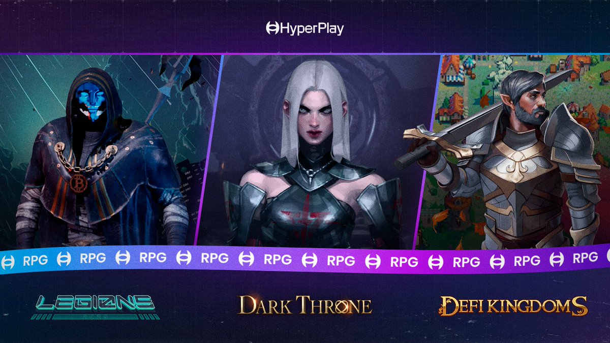 HyperPlay (@hyperplaygaming) on Twitter photo ๐ก GENRE SPOTLIGHT: RPG ๐ก
We ๐ RPGs and the squad's all here.
Venture into the Outskirts in Legions 2029. ๐ Hack and slash your way to the throne in Dark Throne. โ๏ธ Play and earn in the <a href="/DeFiKingdoms/">DeFi Kingdoms ๐บ๐ฟ</a> metaverse. ๐ฐ
Let's game - link in bio ๐ ๐ก GENRE SPOTLIGHT: RPG ๐ก
We ๐ RPGs and the squad's all here.
Venture into the Outskirts in Legions 2029. ๐ Hack and slash your way to the throne in Dark Throne. โ๏ธ Play and earn in the <a href="/DeFiKingdoms/">DeFi Kingdoms ๐บ๐ฟ</a> metaverse. ๐ฐ
Let's game - link in bio ๐