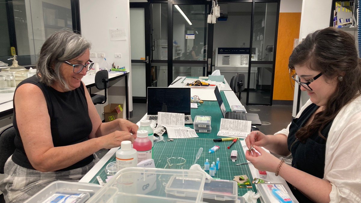 Paula Dredge <a href="/LucillaRonai/">Lucilla Ronai | Conservator</a> taking time to calibrate our sensors for 2025 and Advanced Conservation Practice.
