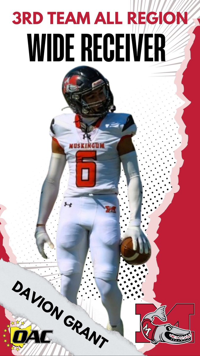 Congratulations to Sophomore Wide Receiver Davion Grant for being voted 3rd Team All Region!!!🏅🏈