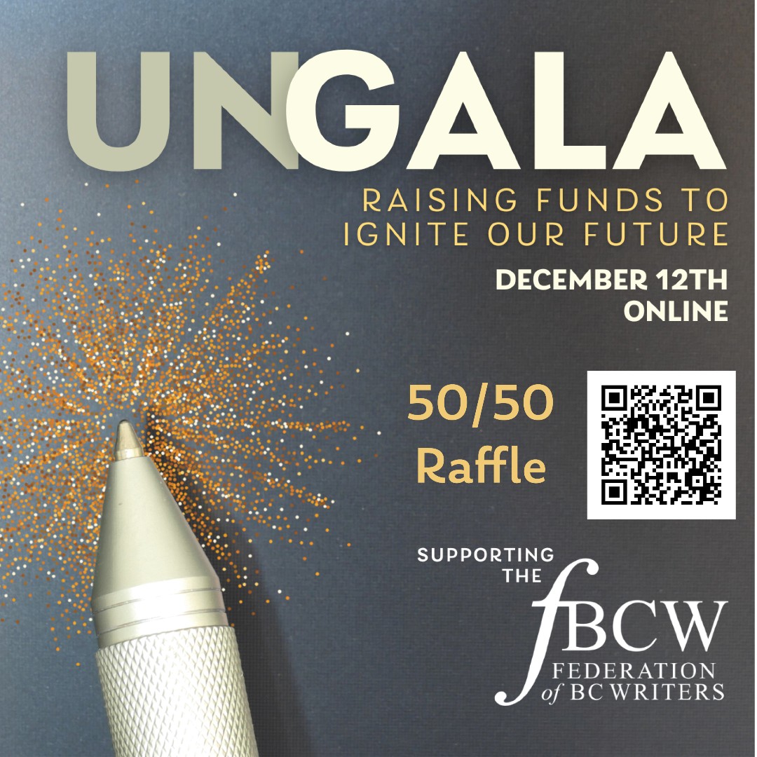 Ticket sales for our 50/50 raffle close soon and winners will be announced at the UnGala on Thursday December 12th at 7pm. 

Purchase tickets: rafflebox.ca/raffle/fbcwfun…
Register for the UnGala: bcwriters.ca/event-5965648