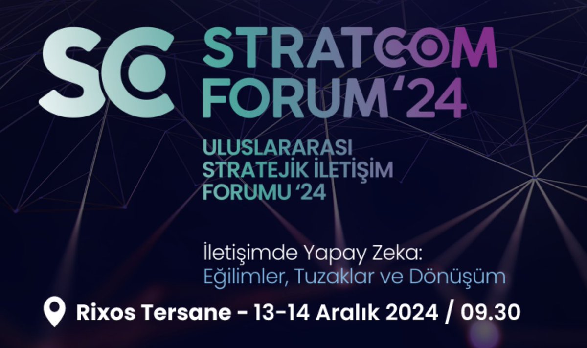 𝐂𝐎𝐒𝐌𝐎𝐒 𝐀𝐈 𝐑𝐞𝐬𝐞𝐚𝐫𝐜𝐡 𝐆𝐫𝐨𝐮𝐩 olarak 13-14 Aralık'ta gerçekleşecek 𝗦𝗧𝗥𝗔𝗧𝗖𝗢𝗠 zirvesinde yerimizi alacağız. En yeni modellerimizi deneme ve ekip üyelerimizle tanışma fırsatını kaçırmayın :)
