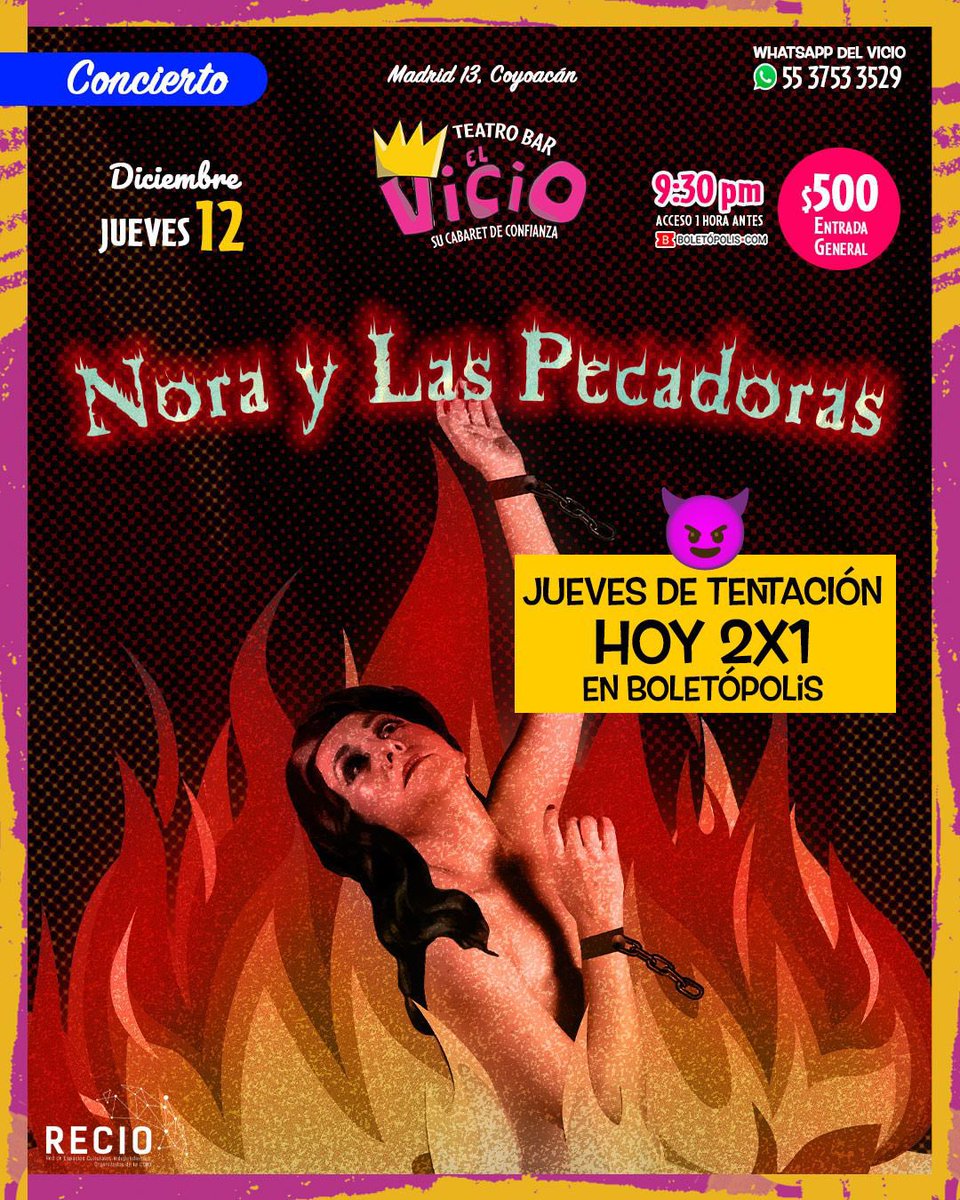 Querida gente, les espero mañana en su cabaret de confianza <a href="/elvicioteatro/">Teatro Bar El Vicio</a> con este show que me hace muy feliz pues estoy acompañada de grandes músicas!!!! Aquí una promo para que nos acompañen!!!