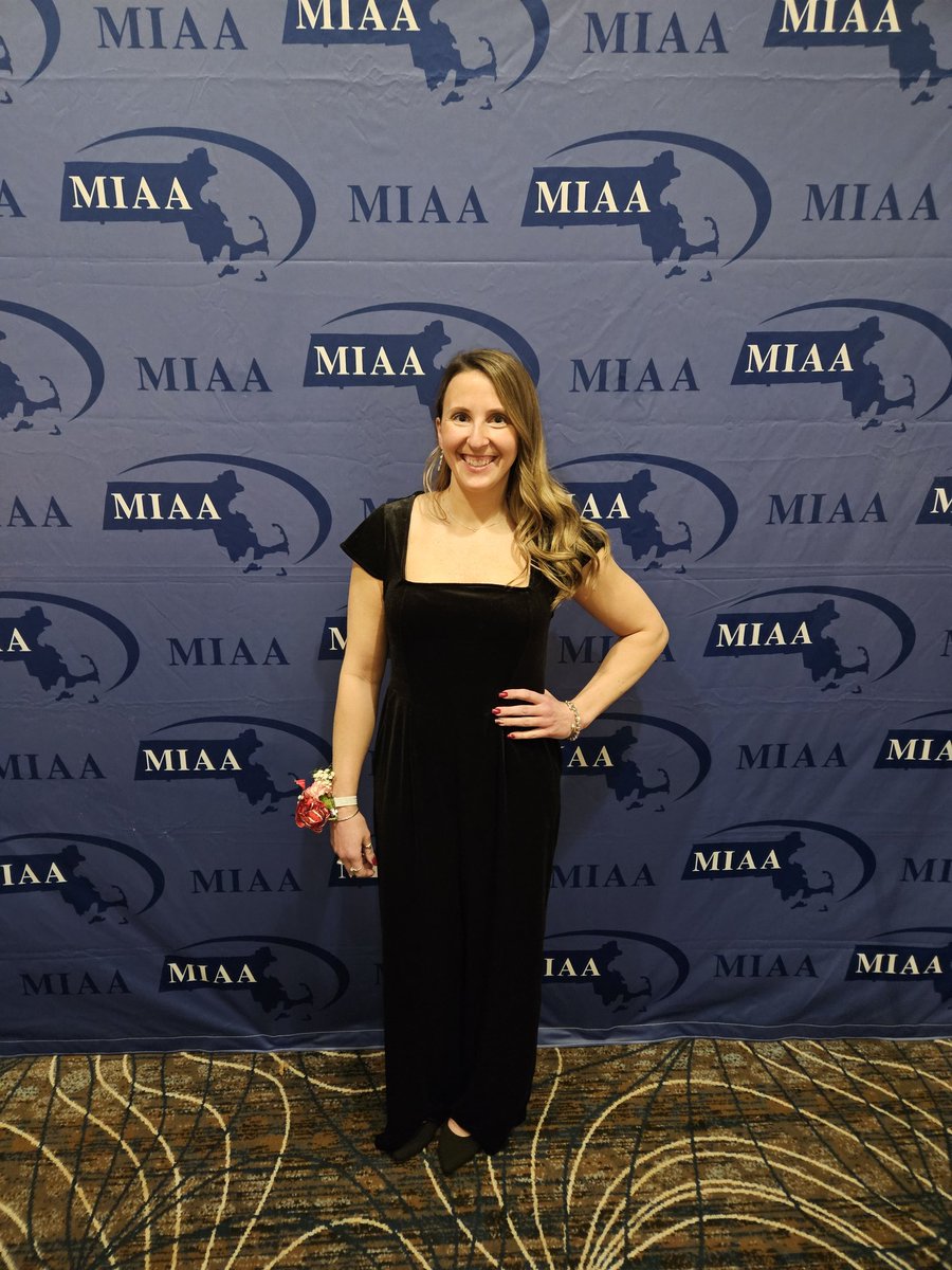 MedwayAthletics's tweet photo. I have the pleasure to be at the @MIAA033 23-24 Awards Banquet tonight as one of our own, Bre Vacca receives the MIAA Girls Gymnastics Coach of the Year Award!  We are so happy and proud of Bre for all of her accomplishments as our Gymnastics coach. https://t.co/wbItHKHQju