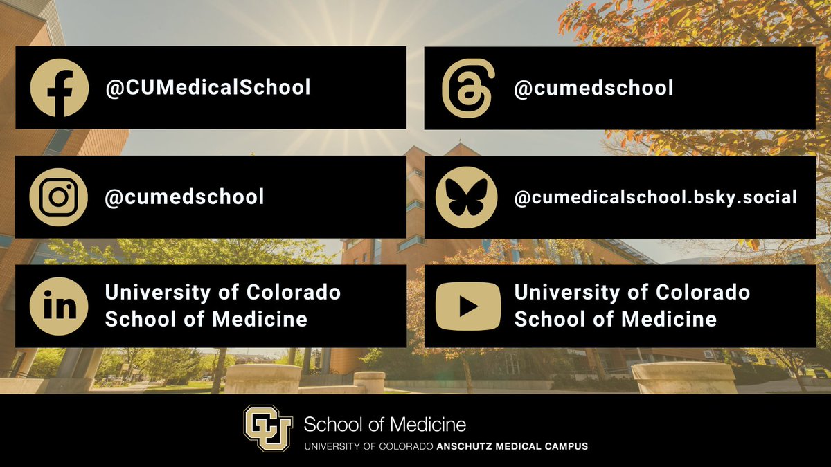 CUMedicalSchool's tweet image. If you are not already, follow us on our other social media platforms! 👉📱