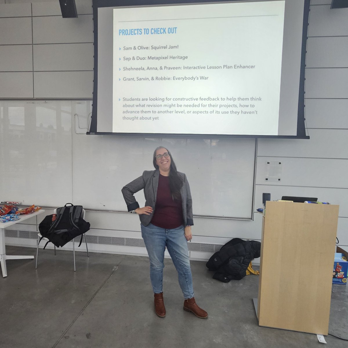 EPSYatIllinois's tweet image. Today was a busy day for our students! 

Also today, EPSY 555, taught by Dr. Cynthia D&apos;Angelo, had their end of semester expo. Students were tasked with developing a technological tool to facilitate learning