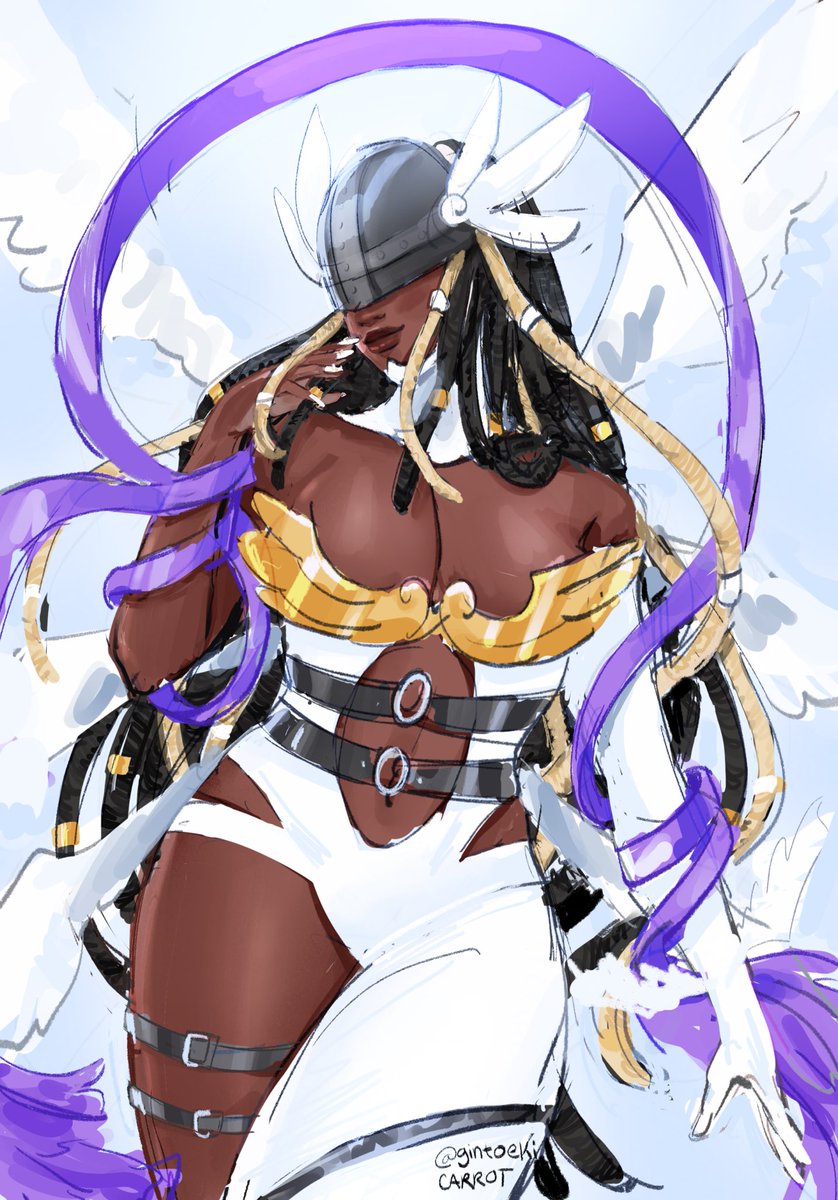 gintoeki's tweet photo. Thought she was so gorgeous so I decided to draw her too 🤍👼🏾 https://t.co/9RcKM9HLpy