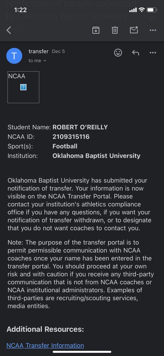 Officially in the transfer portal with 3 years of eligibility!