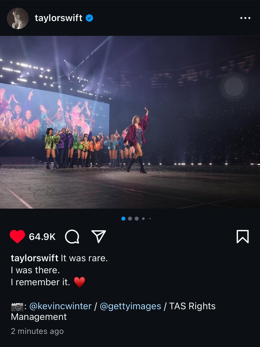 TheSwiftSociety's tweet photo. 📲| Taylor Swift via instagram

It was rare.
I was there.
I remember it https://t.co/iKAF7uSmmy