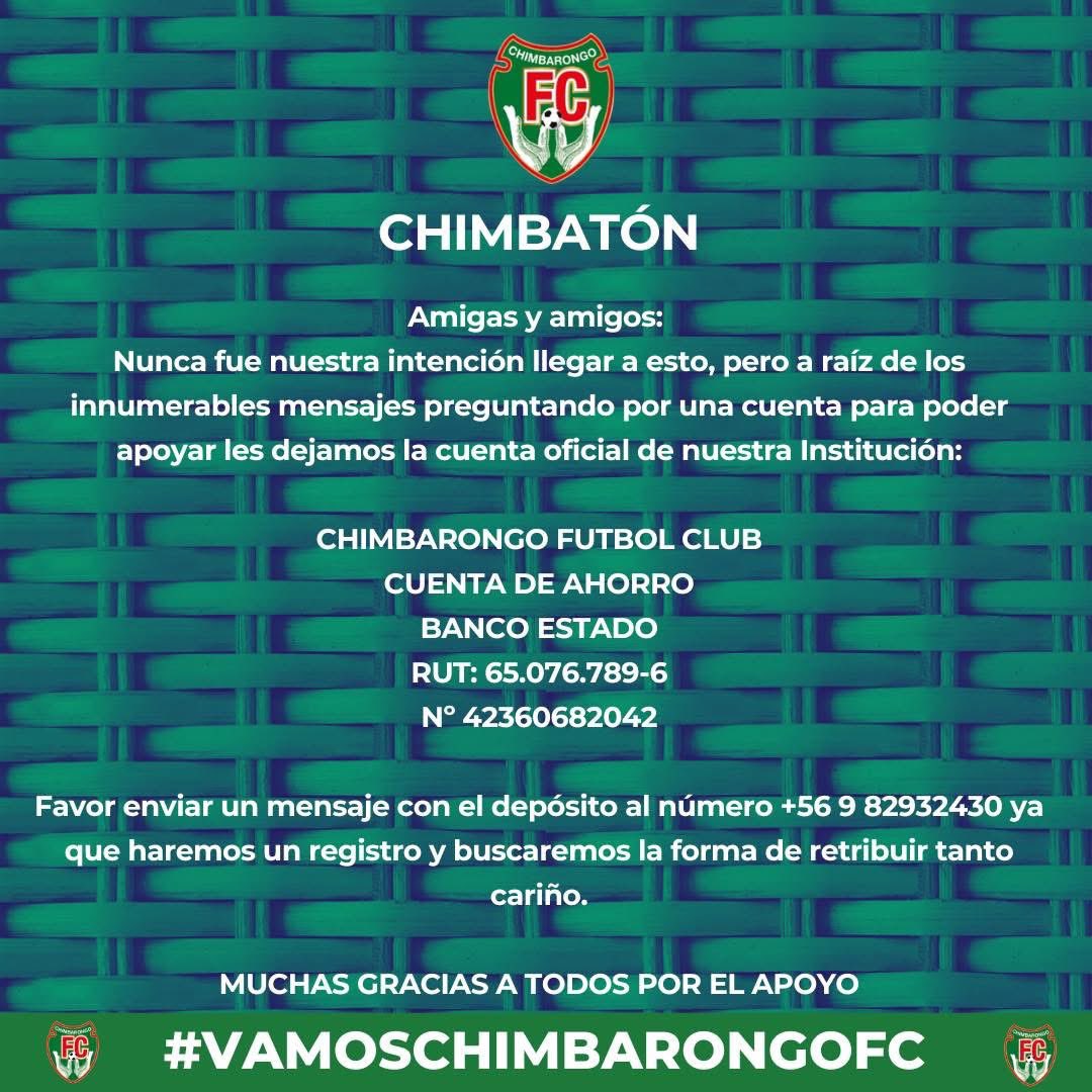 Amigos, no era la intención, pero nos han llegado muchos mjes de personas que quieren colaborar.
Agradecemos el cariño y aseguramos que será retribuido de alguna forma.
Seguiremos hasta agotar todas las alternativas. Les dejamos los datos de la cuenta oficial del Club.
Todo suma