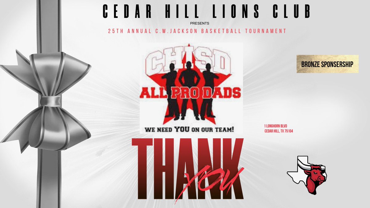 Thank You to All Pro Dads for your sponsorship. <a href="/CHISDAllProDads/">CHISDAPD</a>