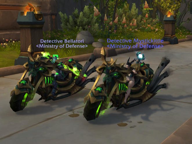 modaeriepeak's tweet photo. Congrats to guild members Mystickittie and Bellatori for getting their @Warcraft fel cycle mounts today as its secrets have finally been unlocked! #warcraft #warwithin #secrets #felcycle #wow https://t.co/EvJFFsxT5b